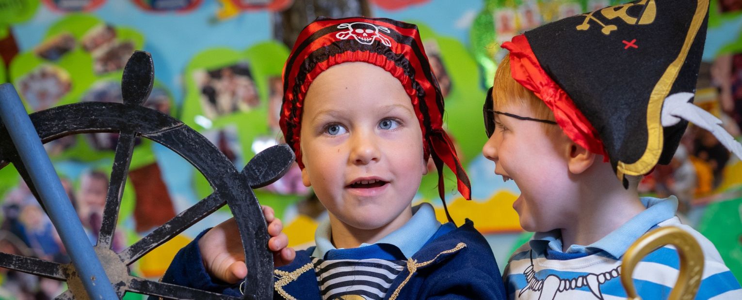 children in pirate costumes