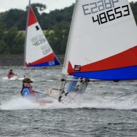 Sailing group in the sea