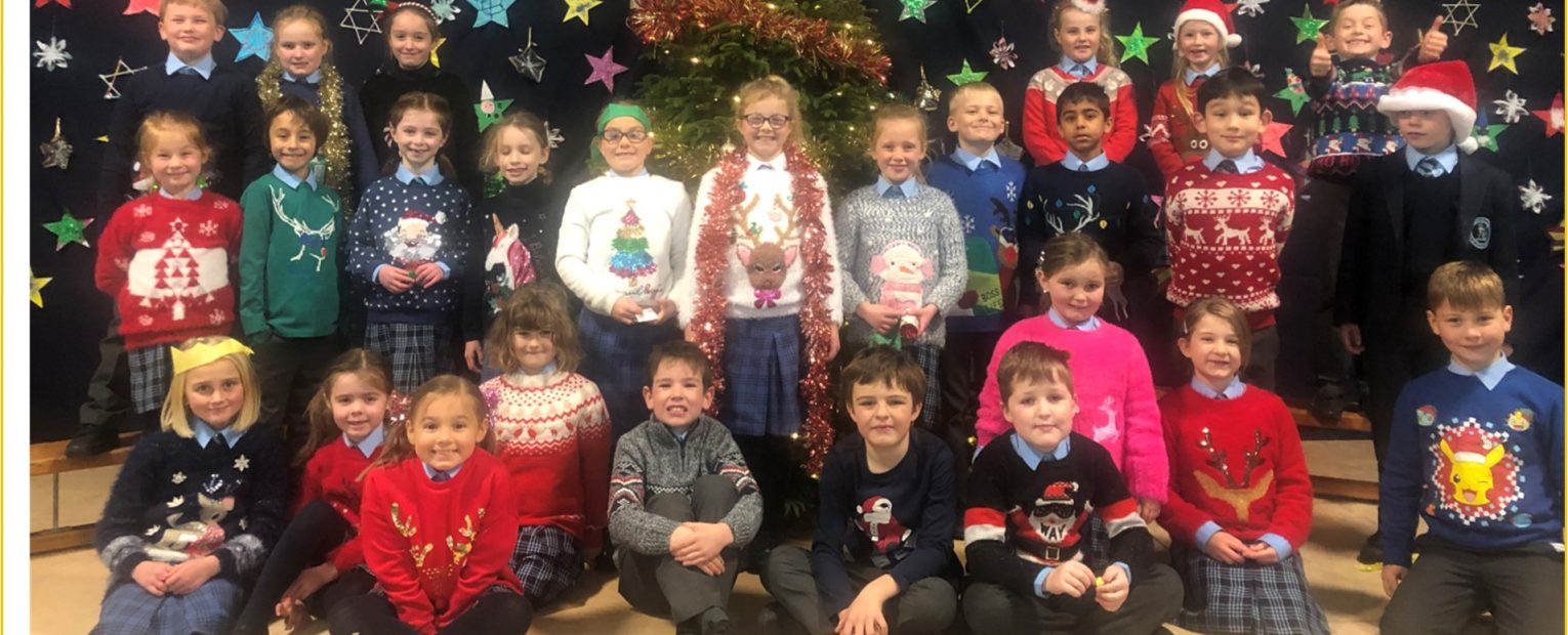 Children smiling at the Christmas celebration