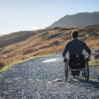 man in a wheel chair